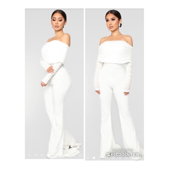 ✅NEW!! White JUMPSUIT (sleeves don’t cover hands) - Picture 4 of 4